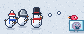 The squad throwing snowballs at a hairdryer trooper, another frozen in a block of ice